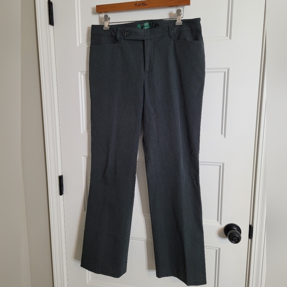 Lauren Ralph Lauren women's Gray Pants ADELLE Size 10 - Picture 1 of 3